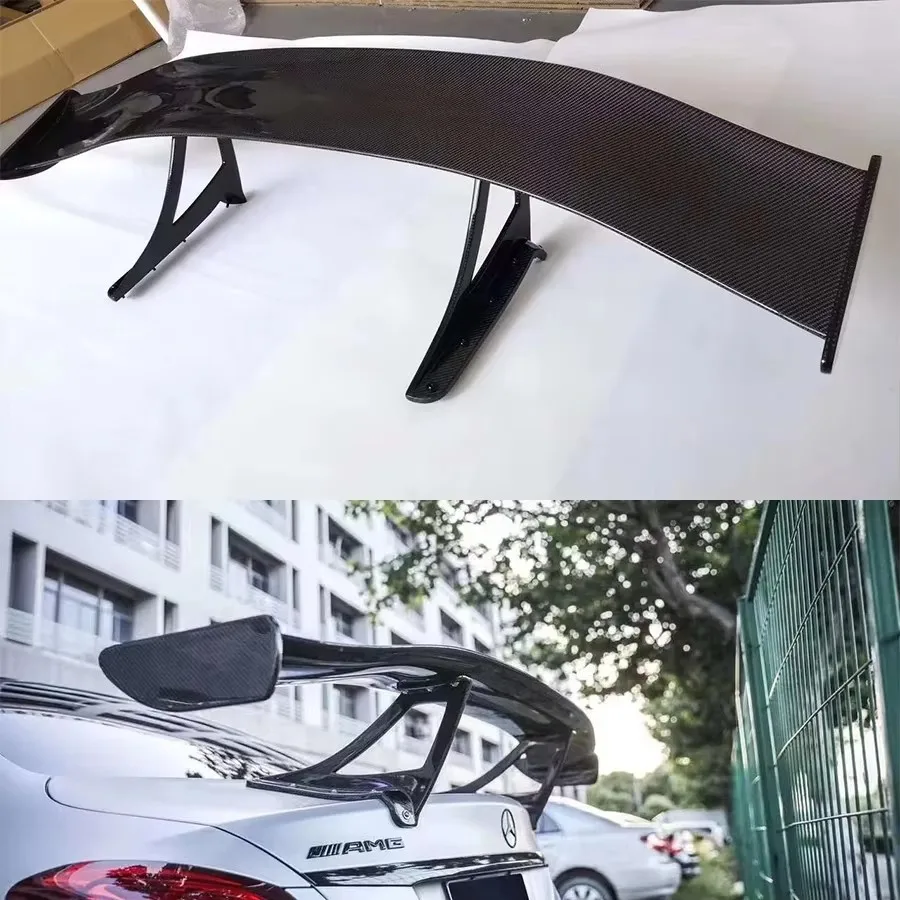 For Mercedes Benz C Class W205 C63 C43 Carbon Fiber Tail fins Rear Trunk Spoiler Guide Wing Rear Wing Diverter Car Accessories