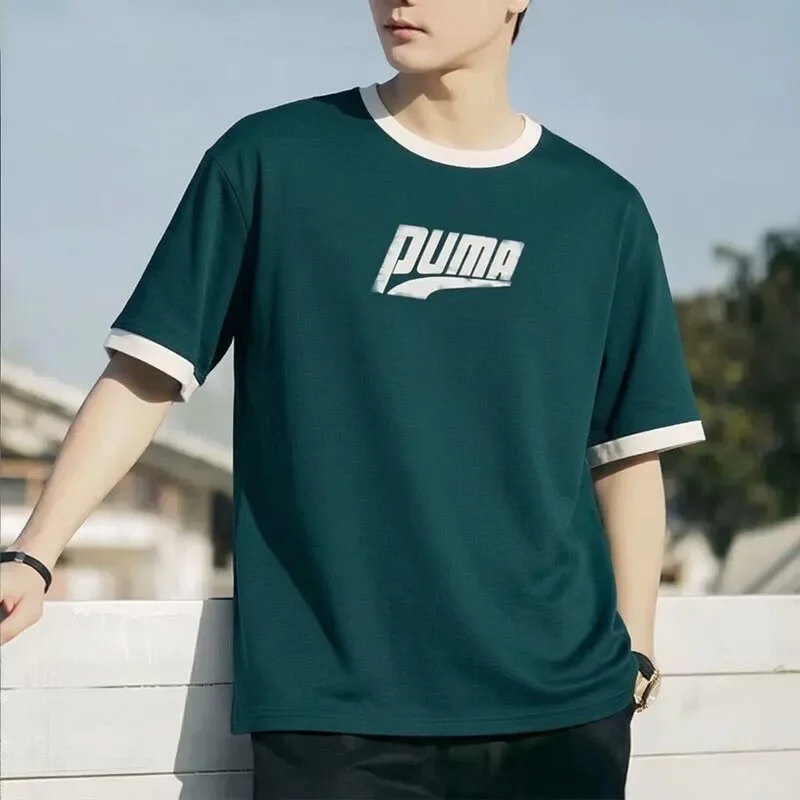 Puma's new summer men's and women's loose retro casual top with breathable short sleeves T-shirt, model number 636294-16-41-87