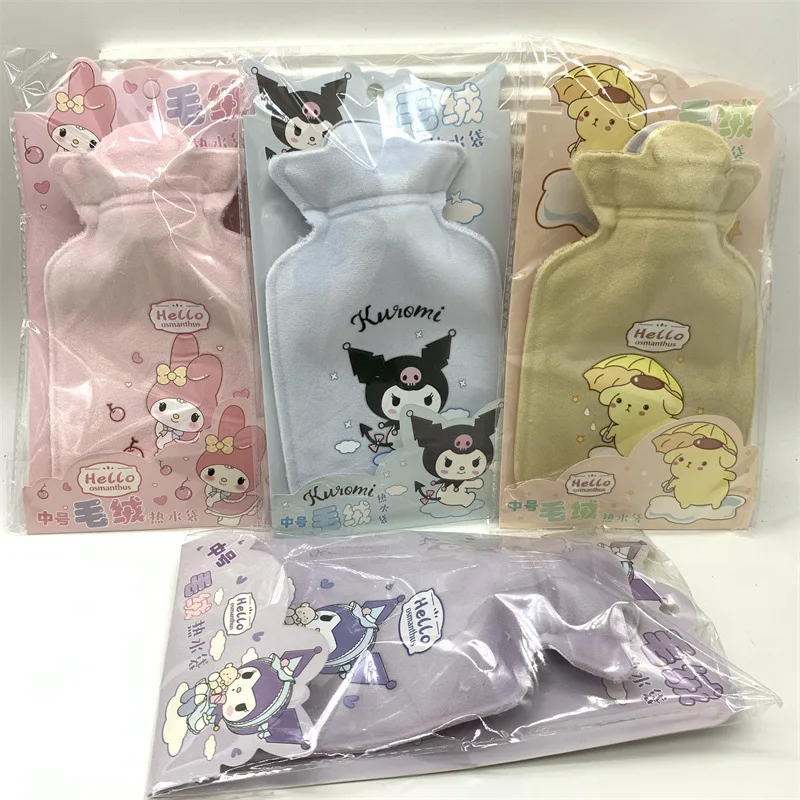 

Sanrio Water Injection Kuromi Hot Water Bag Portable Plush Hand Warmer My Melody Pochacco Warming Products Stove Hand Warmers