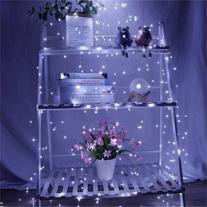 600LED Branch Lights 2M Solar Powered Waterfall String Lights Christmas Decoration Outdoor Tree Fairy Light Indoor Curtain Lamp