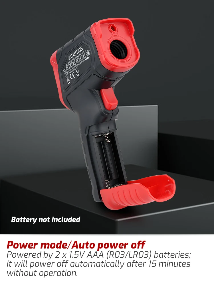 TASI TA601A/B/C Digital Pyrometer Laser Infrared Thermometer Non-contact Temperature Meter Gun VA Color LCD Light Alarm