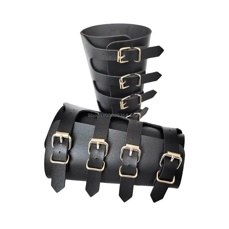 

Vintage PU Arm Protector for Photoshoots and Punk Buckle up Cuff