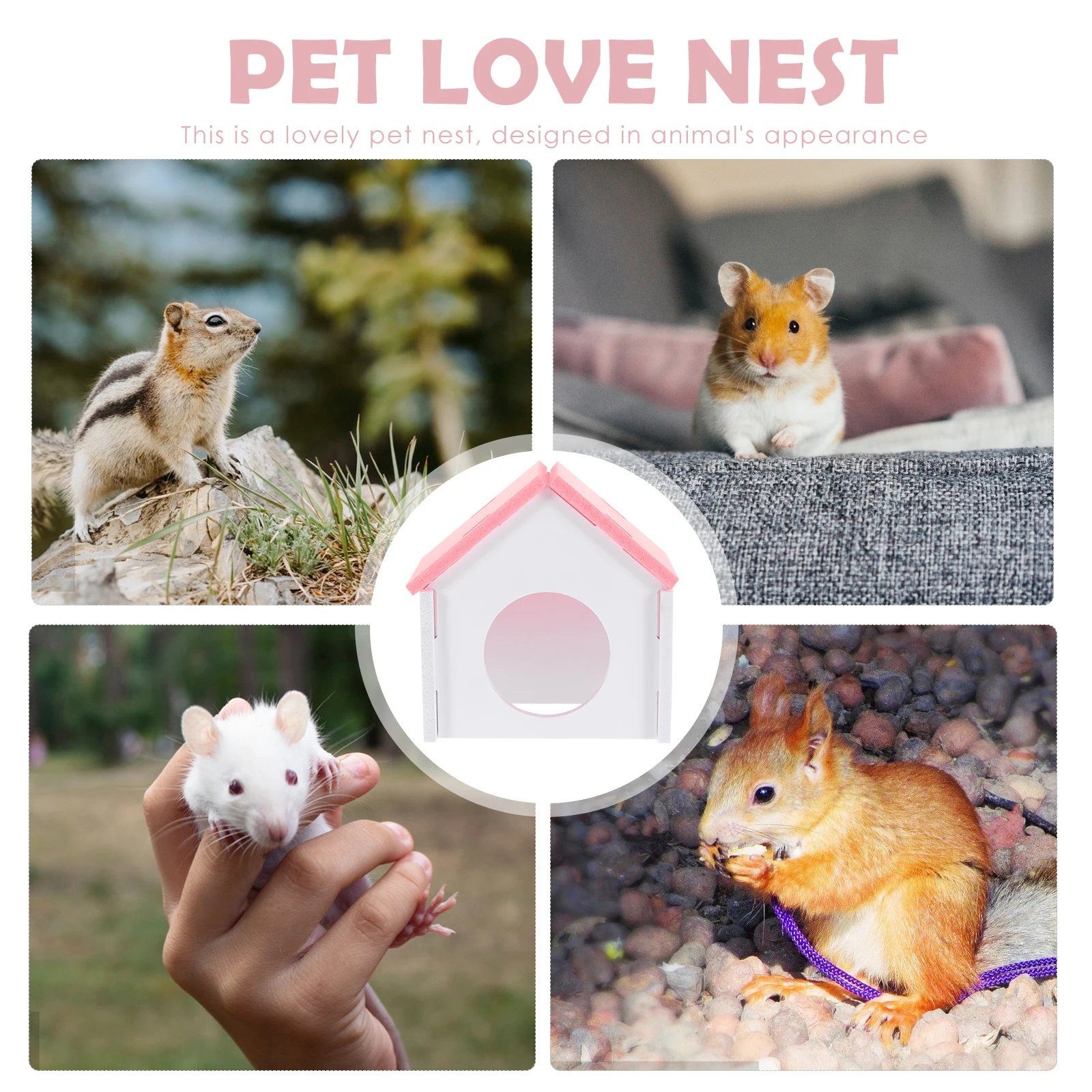 

Small Animal Cabin Hamster Hamsters Hide Large Hideaway Shelter House Hideout Hamster's Nest Sports