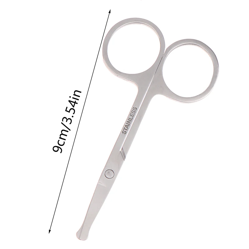 Round Head Safety Scissors Eyebrow Makeup Beauty Nose Hair Trimmer Scissors Eyebrow With Sharp Head Tool Stainless Steel