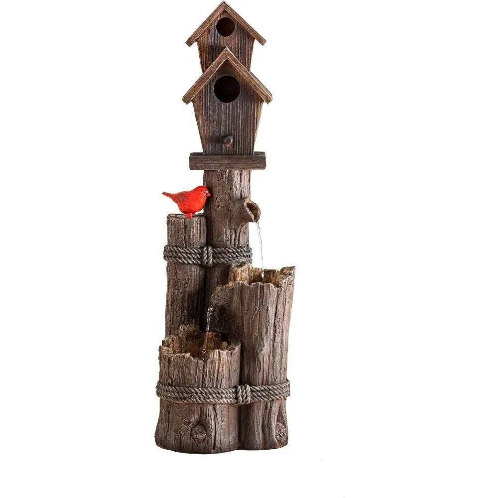 Imagem -02 - Livre de Andares Bird House Fountain Pátio Art Decoração 11 Polegadas de Largura x 10 Polegadas de Altura ao ar