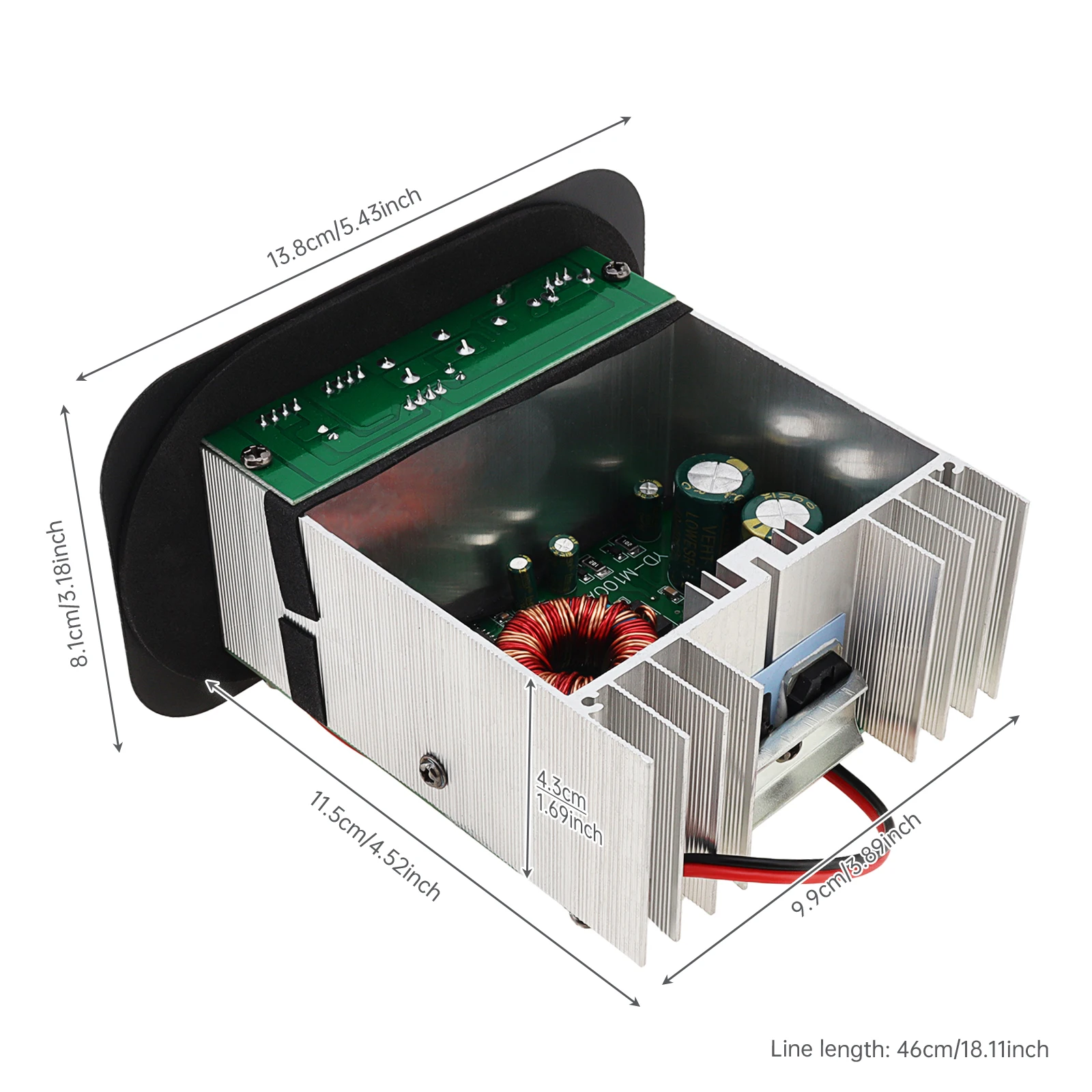 12V 150W Black Universal Powerful Bass Subwoofer Car Audio High Power Amplifier Board for 6 / 8 /10 Inch Car Subwoofer