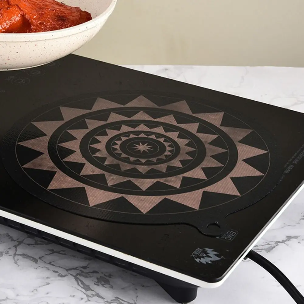 Black Induction Hob Protector Mat Silicone Anti Slip Induction Cooker Pad High Temperature Resistance Pot Mat Pot Mat Table