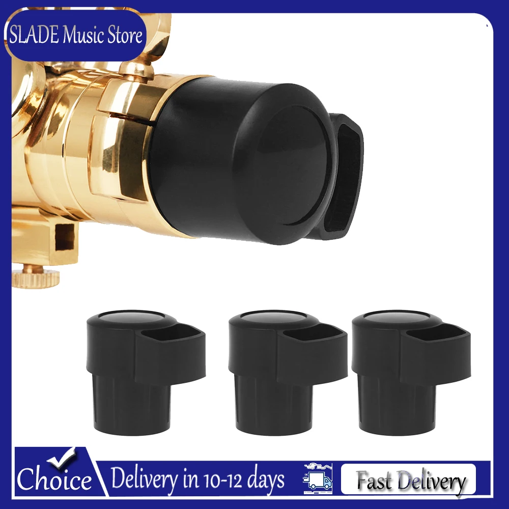 Alto Saxophone End Plug Stopper 3 Pcs Black ABS Saxophone Protective End Plug Woodwind Instruments Replacement Accessories