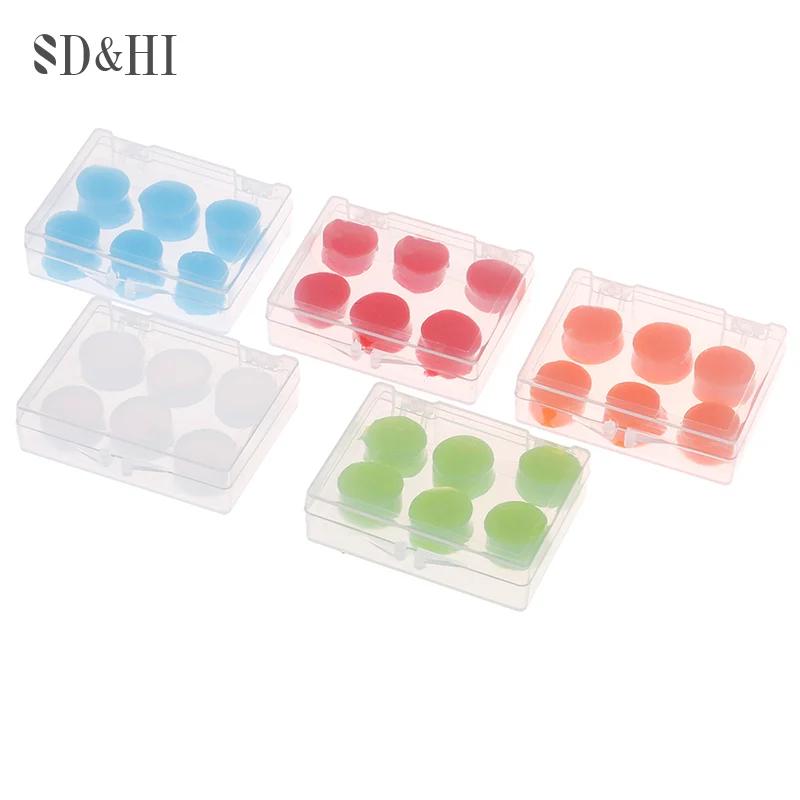 

6pcs Silicone Ear Plugs Noise Reduction Sleep Anti Canceling Sound Insulation Earplug Protection Sleeping Reusable Ear Plugs