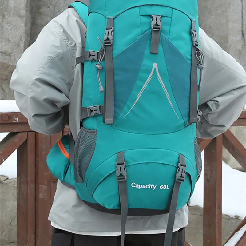 

Нейлоновая водонепроницаемая сумка для альпинизма большой емкости объемом 60 л, спортивный рюкзак для уличного оборудования