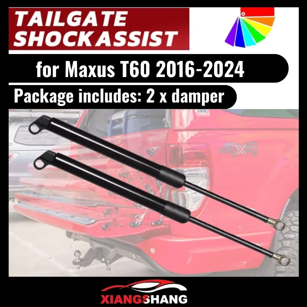 2PC Shock Assist for Maxus T60 2016-2024 Revo GUN126 2015-2022 pickup Stainless Rear Tailgate Slow Down Gas Struts Damper