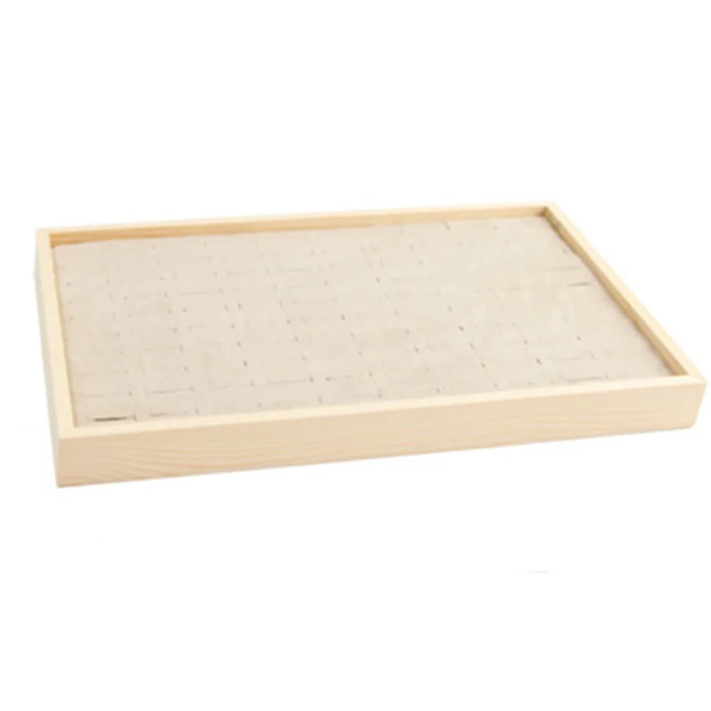 

Apricot Jewelry Display Tray Multiple Styles Large Capacity Wooden Pendant Holder Space Saving Multi-purpose Necklace Stand Prop