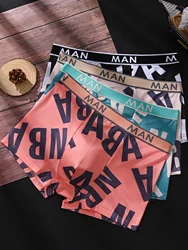 4 pieces of men's underwear, cool boxer briefs, comfortable and cool men's briefs, trendy and fashionable boxer briefs