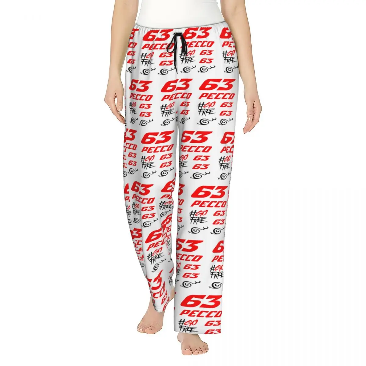 

Custom Pecco Bagnaia 63 Women Pajama Pants Lounge Sleep Sleepwear Bottoms with Pockets