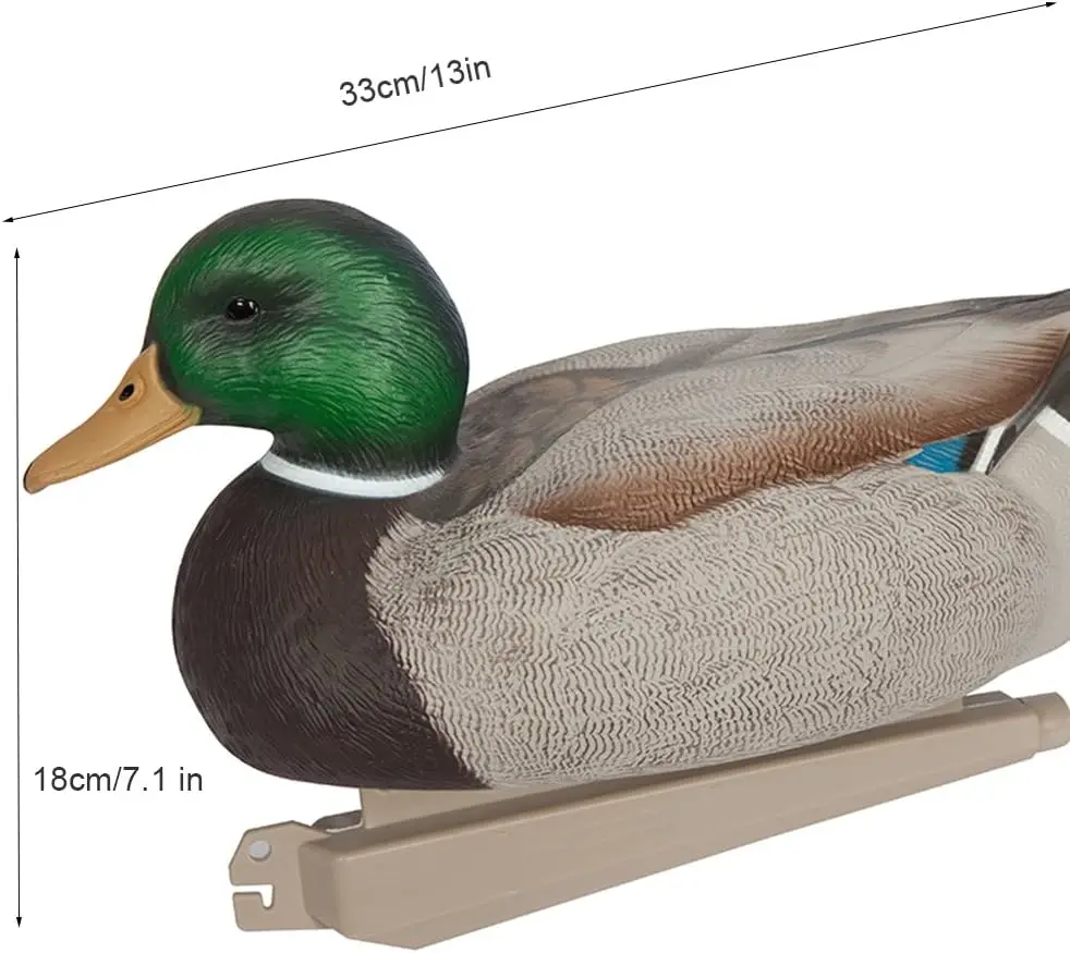 Realistic Plastic Duck Hunting Decoy Garden Decor,Floating Duck Model Decoration,Mallard Decoys for Patio Pond Pool