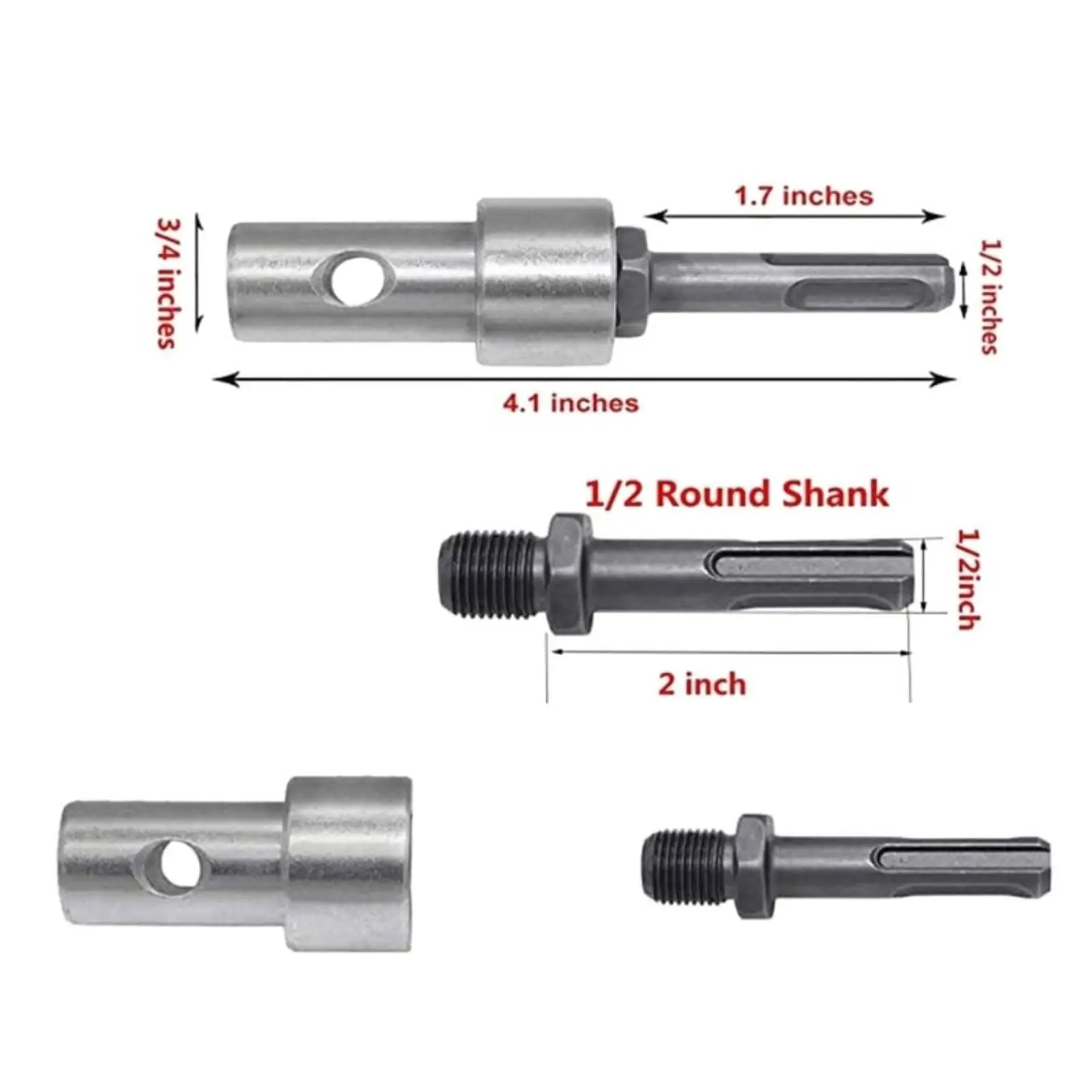 Electric Hammer to Earth Drill Adapter Wear Resistant Steel Convenient Auger Drill Bit Adapter for Driller Use