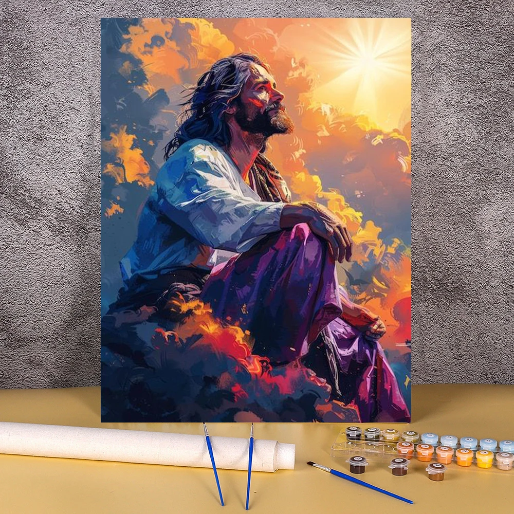 

Religion Painting By Numbers Draw Jesus For Adults Handicraft Wall Art Picture For Living Room Home Decor Coloring By Number