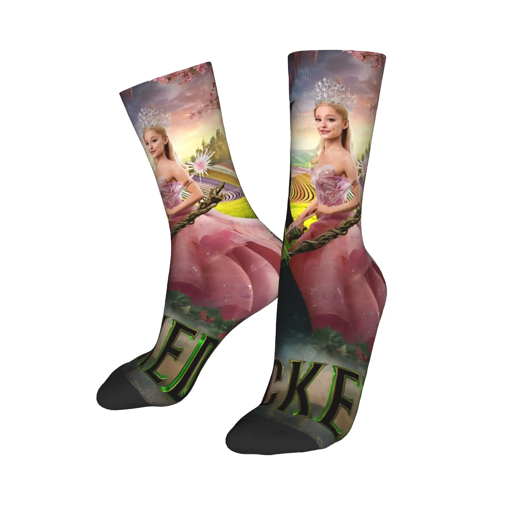 Wicked Elphaba & Glinda Tonal Calcetines Medias de otoño Pareja de moda Calcetines transpirables Diseño Skateboard Calcetines antisudor