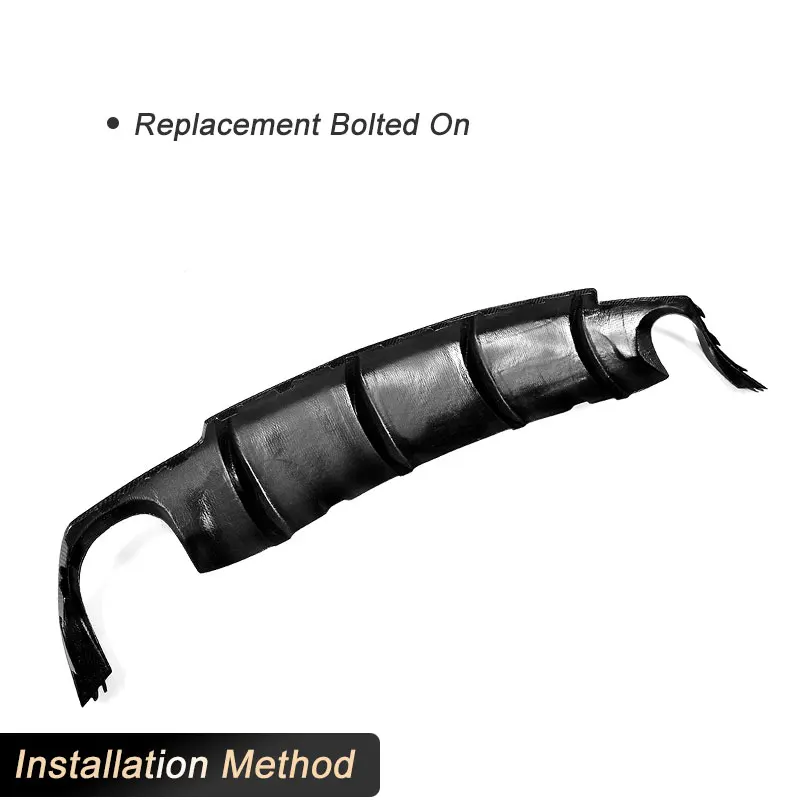 Carbon Fiber Car Rear Diffuser Lip Spoiler For Volkswagen VW Scirocco R R20 Bumper 2009-2014 Black FRP Rear Diffuser Spoiler