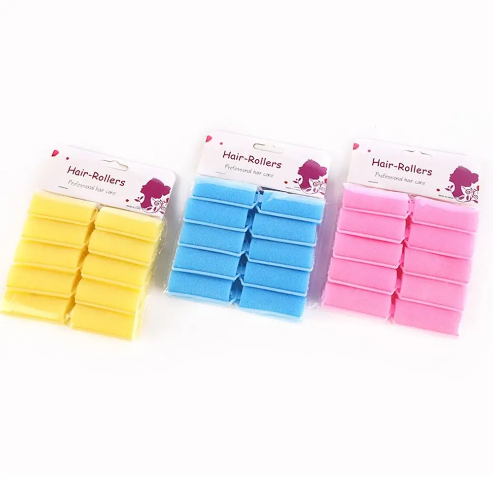 10pcs DIY Soft Sponge Curler Durable Portable Hair Roller Hairproof Multi-functional Hair Tools Girl