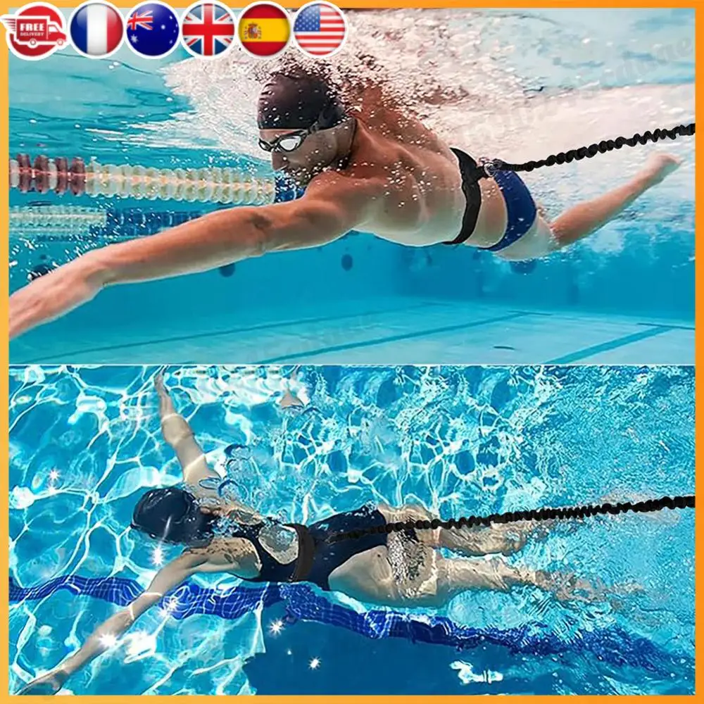 حزام السباحة الثابت للسباحة المقاوم المائي، مقود تدريب السباحة للتدريب على السباحة وممارسة الرياضة #1