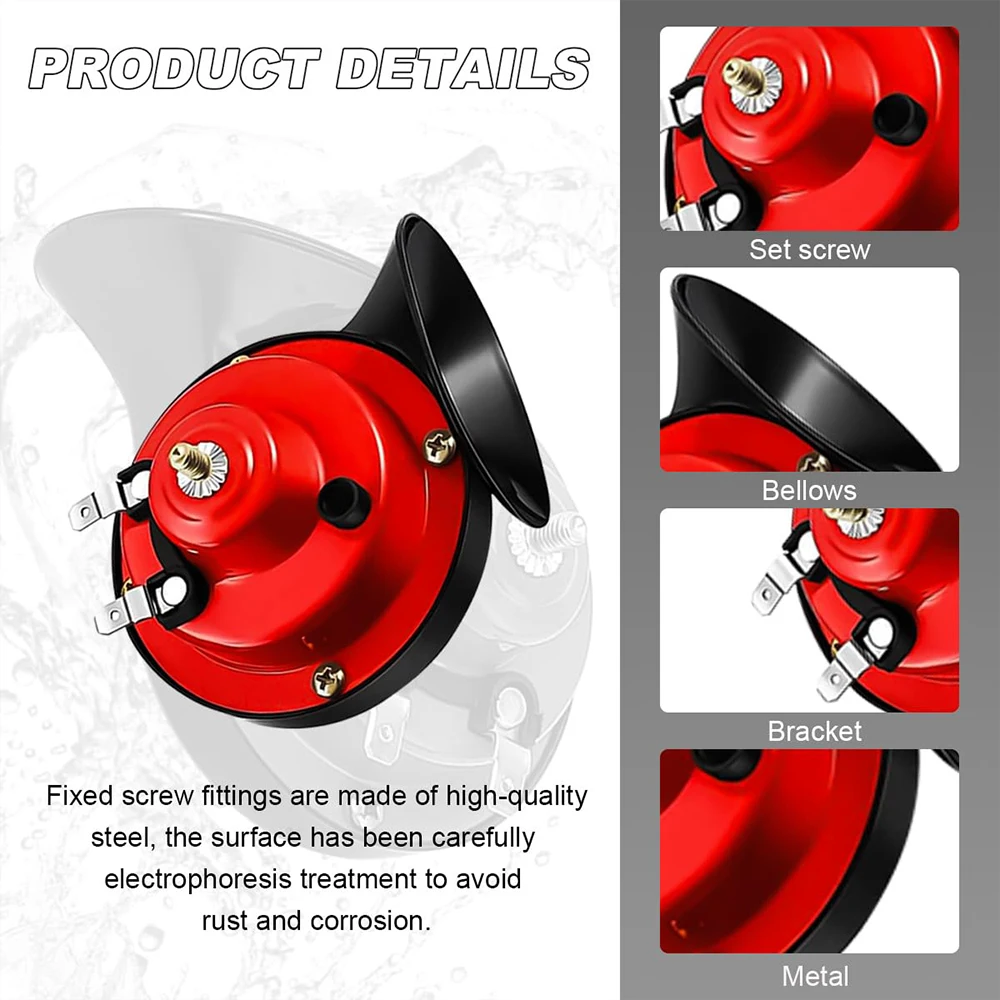 1 قطعة 12 فولت أبواق القطار بصوت عال للغاية 300DB مقاوم للماء السيارات مكبر الصوت العالمي سيارة دراجة نارية شاحنة قارب إشارة الصوت الكهربائية