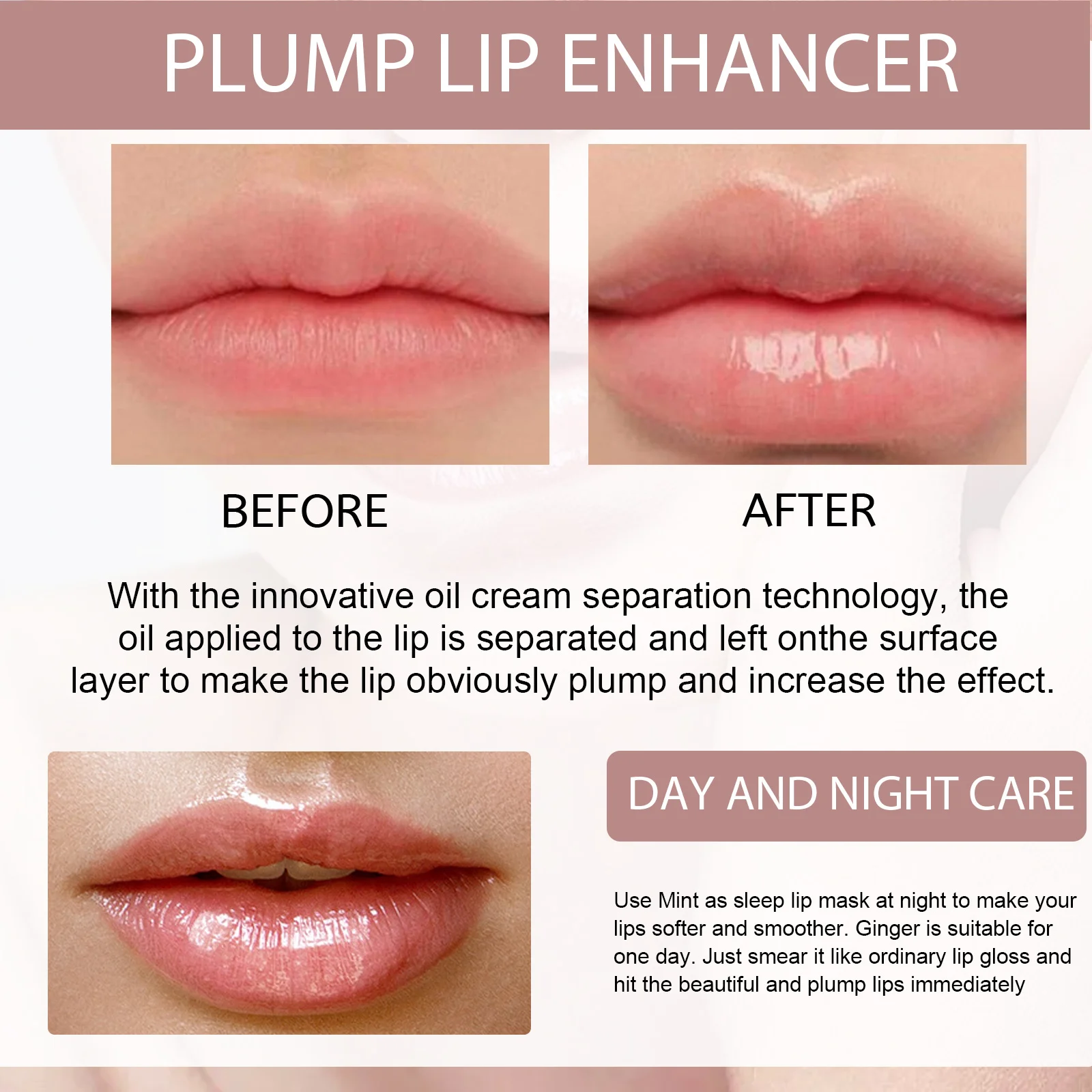 Lip Voller Serum, volumegevende en hydraterende lipbehandeling om fijne lijntjes te verminderen, anti-uitdrogen en herstellende balsem voor sexy, vollere lippen