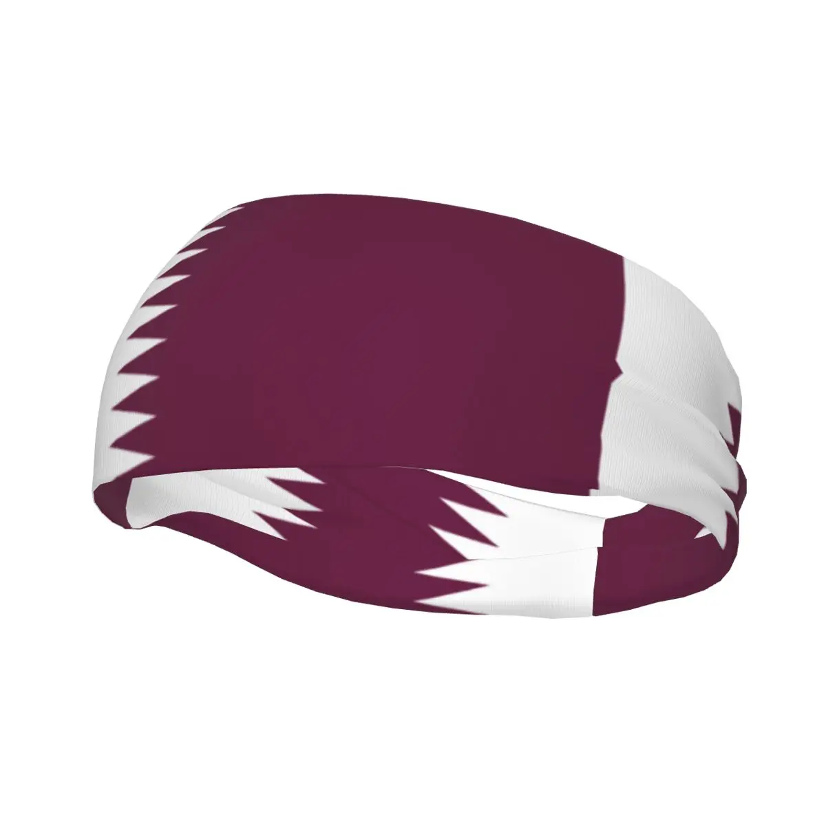 Sports Sweatband Breathable Headband Sweat Hair Head Band Qatar Flag Yoga Headband