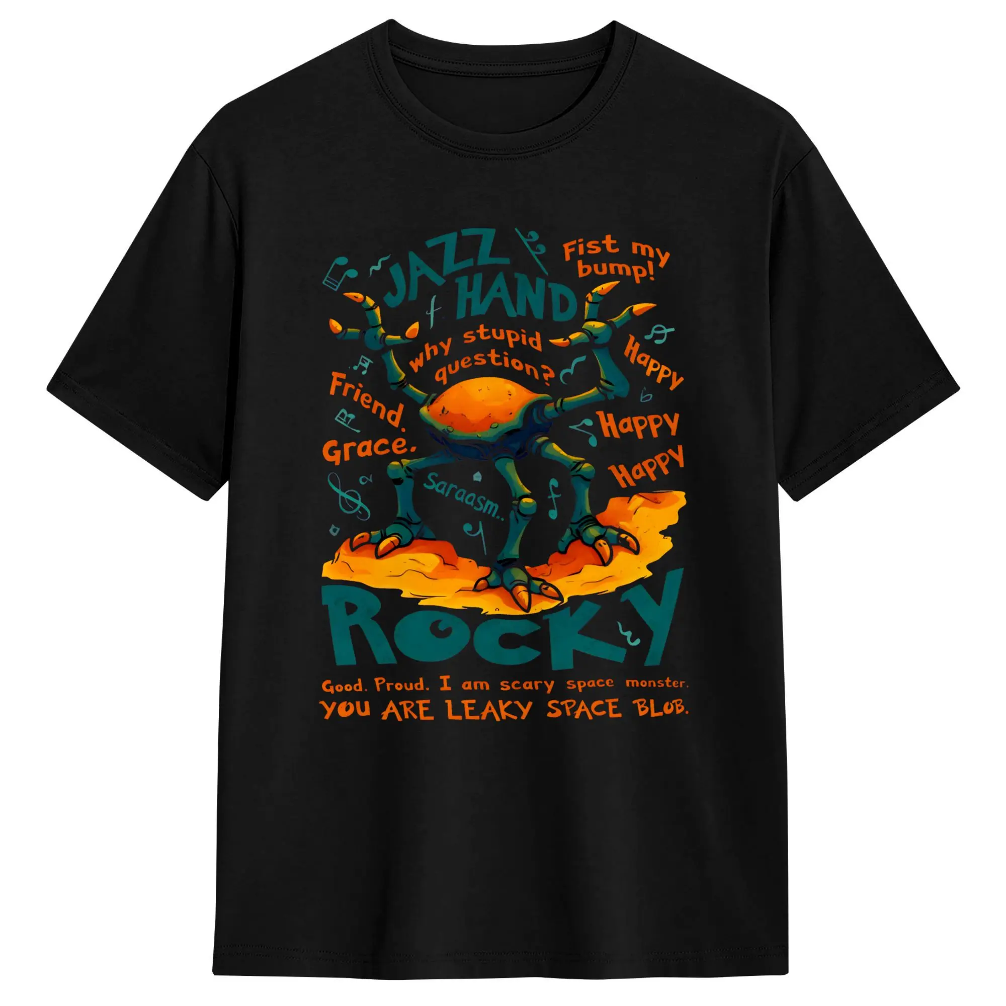 

Fashion Project Hail Mary Jaz Hand Rockys T-Shirt Men Crewneck 100% Cotton T Shirts Short Sleeve Tees Printed Clothing