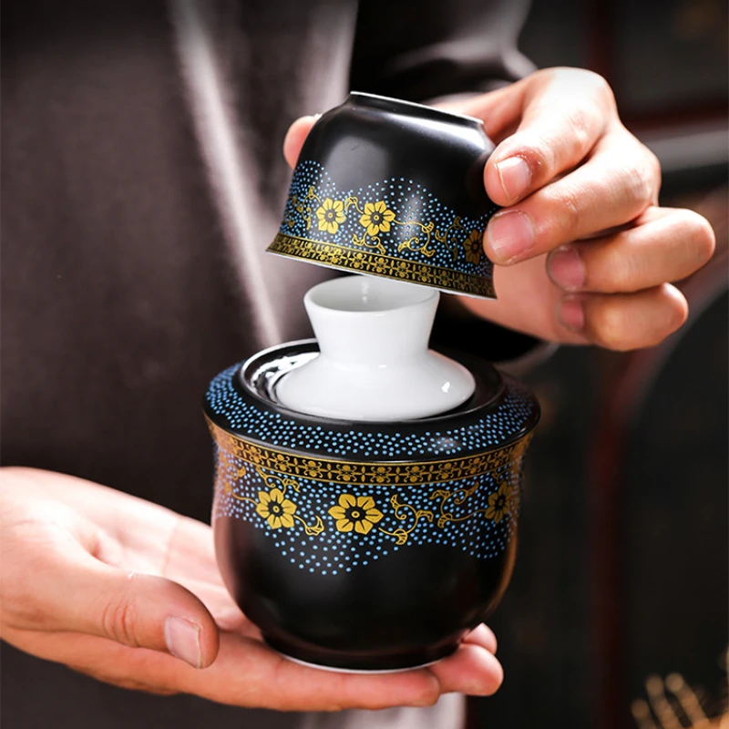 Wine Warmer Set 300ml Wine Jug 120ml Wine Glass Chinese Baijiu Ceramic Cup Household Kitchen Tableware