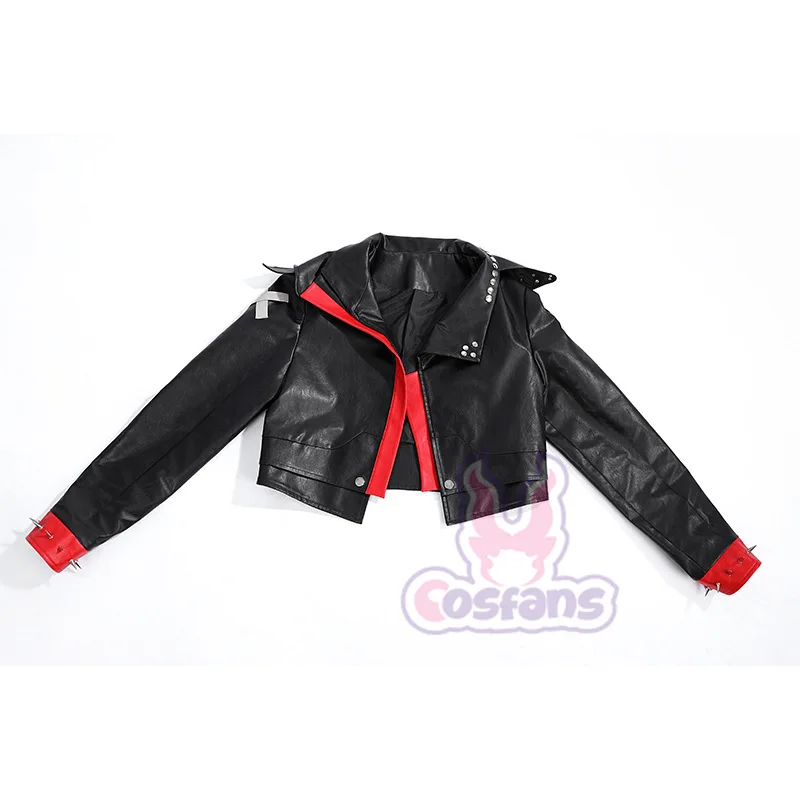 LoL Arcane 2 Game LOL Vi Cosplay Women Black PU Leather Coat Costume Jacket Disguise Top Coats Party Halloween Carnival Party