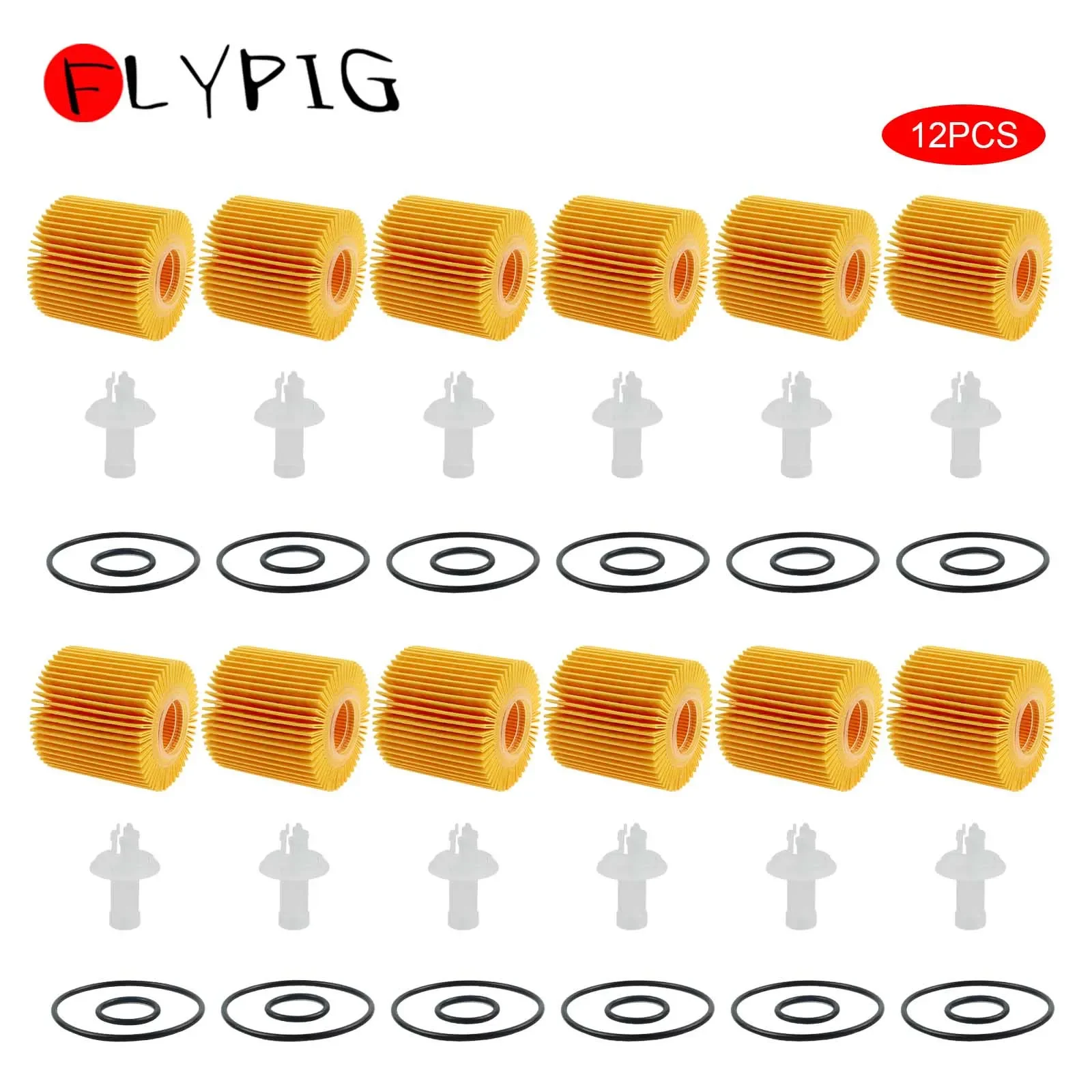 

12PCS Engine Oil Filter 04152-YZZA1 04152-31090 for Toyota Avalon Camry Highlander RAV4 Tacoma Sienna Lexus ES300H RX350 RX450H