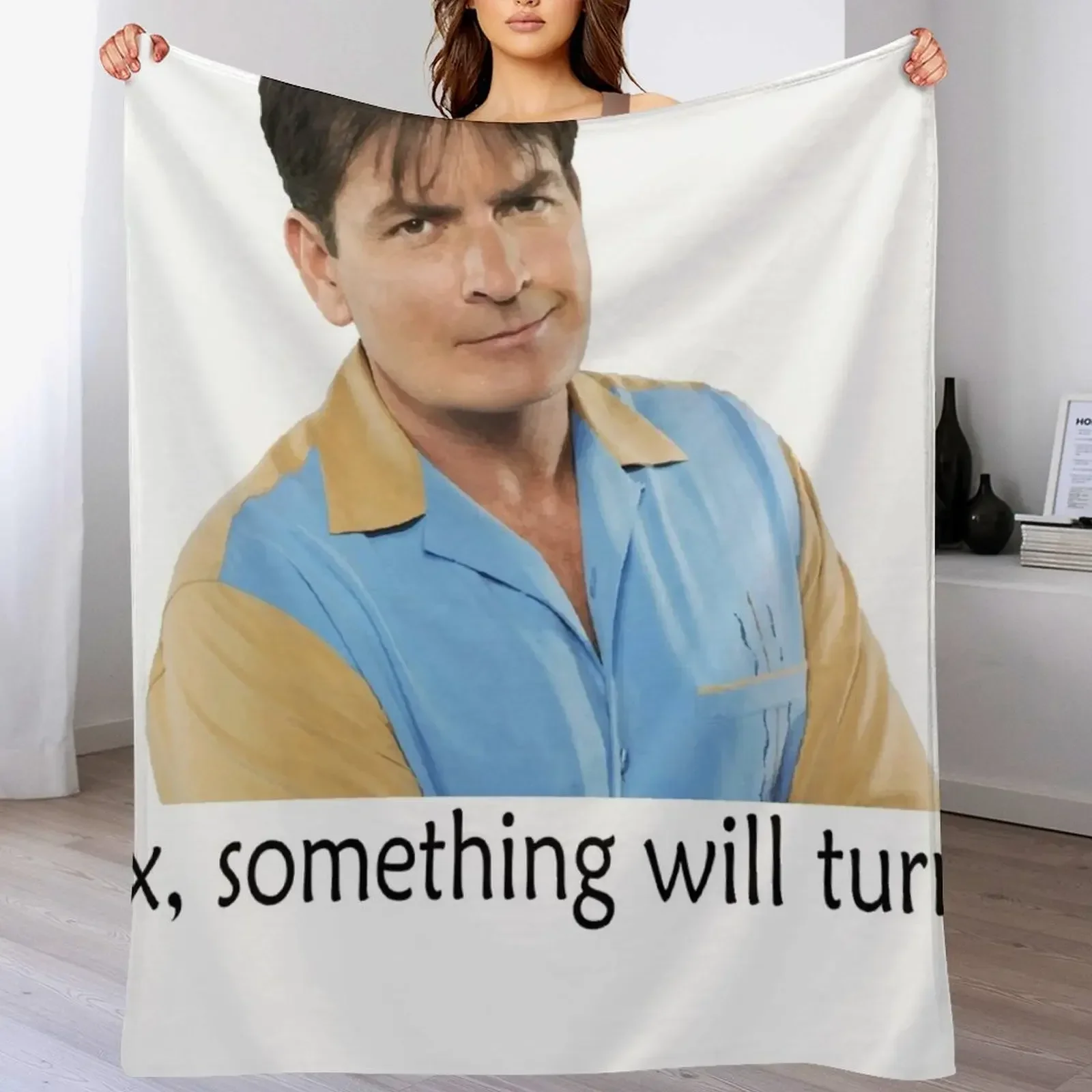 Charlie Sheen Throw Blanket funny gift Sleeping Bag Hairys Blankets