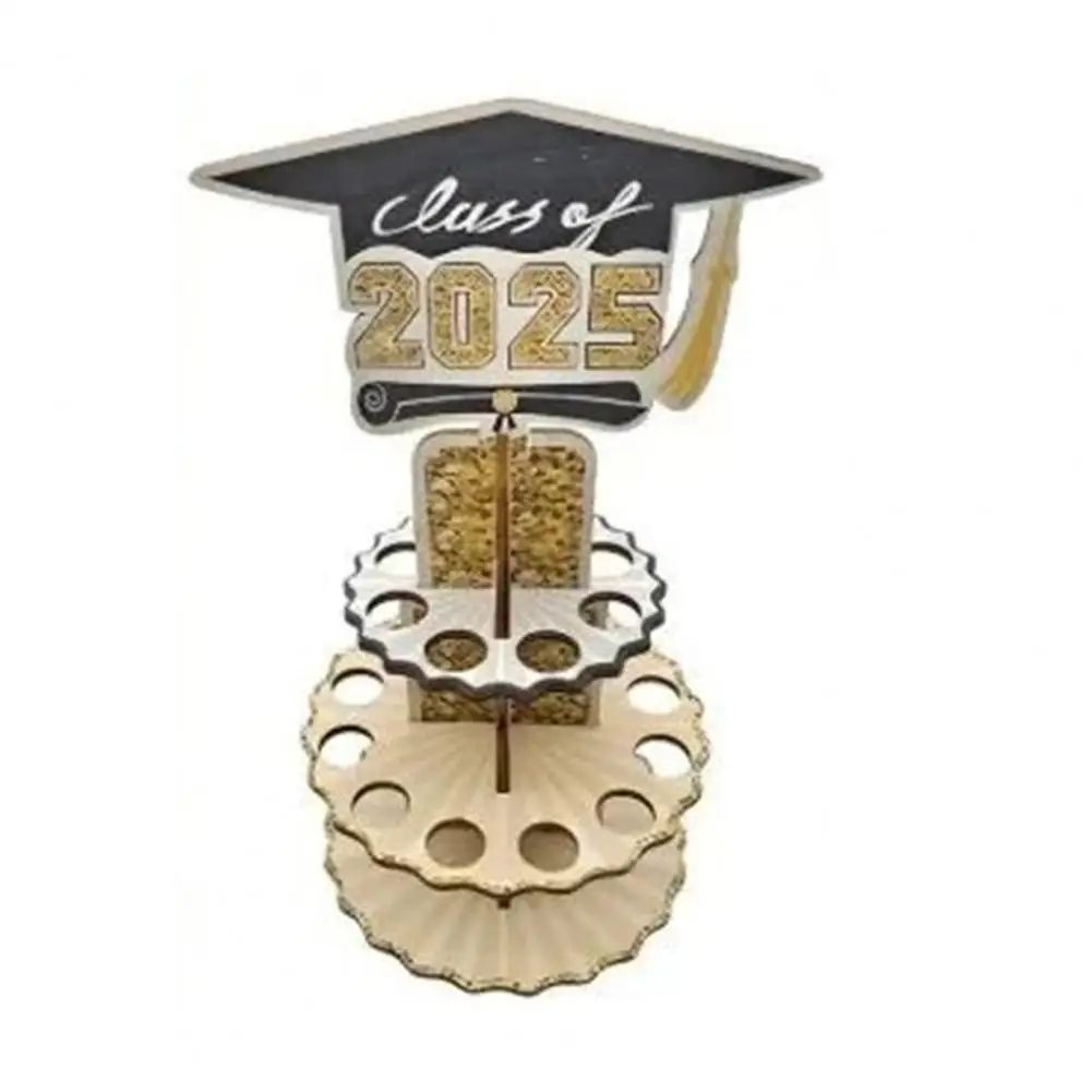 رف أموال Gra فئة 2025 حامل أموال التخرج برج طبقات مزدوجة رف تخزين النقود لسطح المكتب للخريجين لـ Grad #3