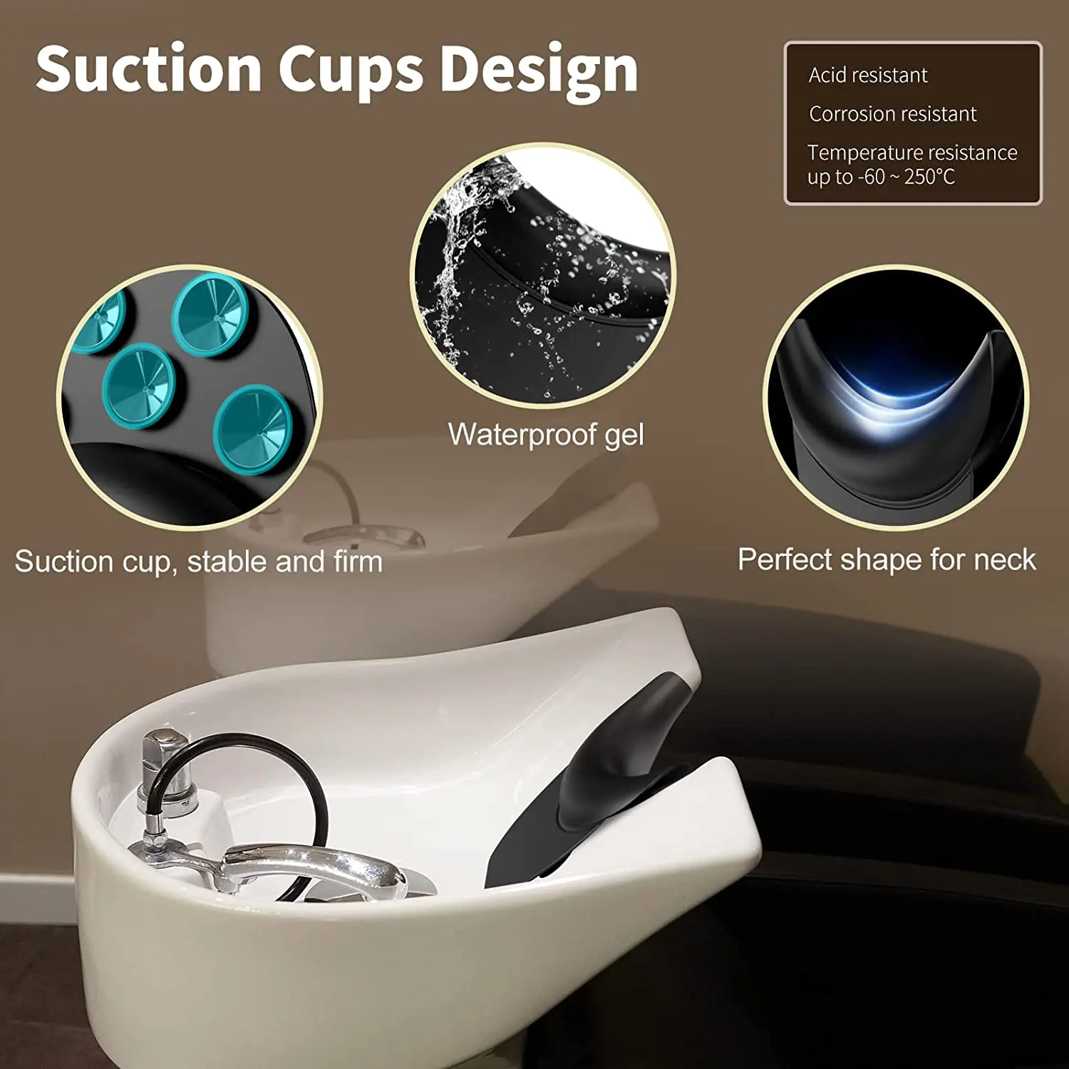 Neck Rest for Sink Hair Washing,Salon Neck Rest Shampoo Bowl Gel Neck Cushion Silicone Spa Shampoo Neck Head Rest Cushion Hair