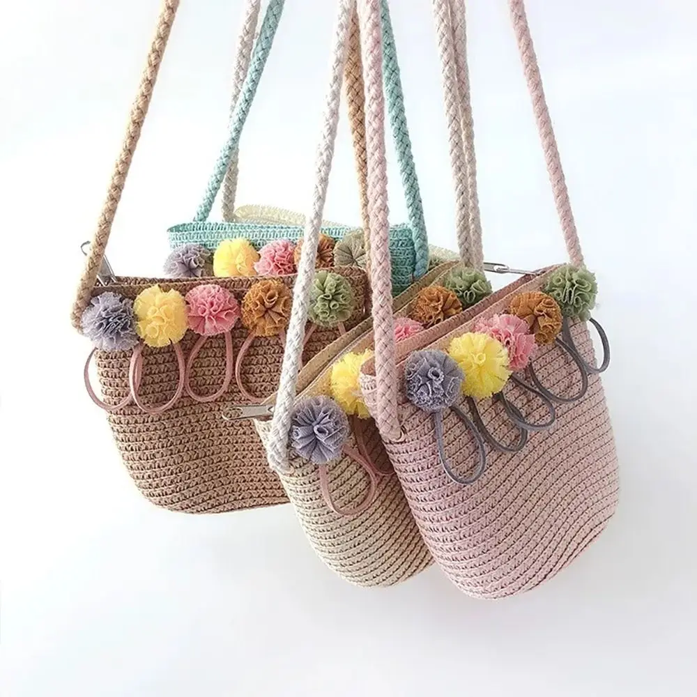 Handmade Shoulder Bag Fashion Rattan Straw Crossbody Bag Beach Bag Summer