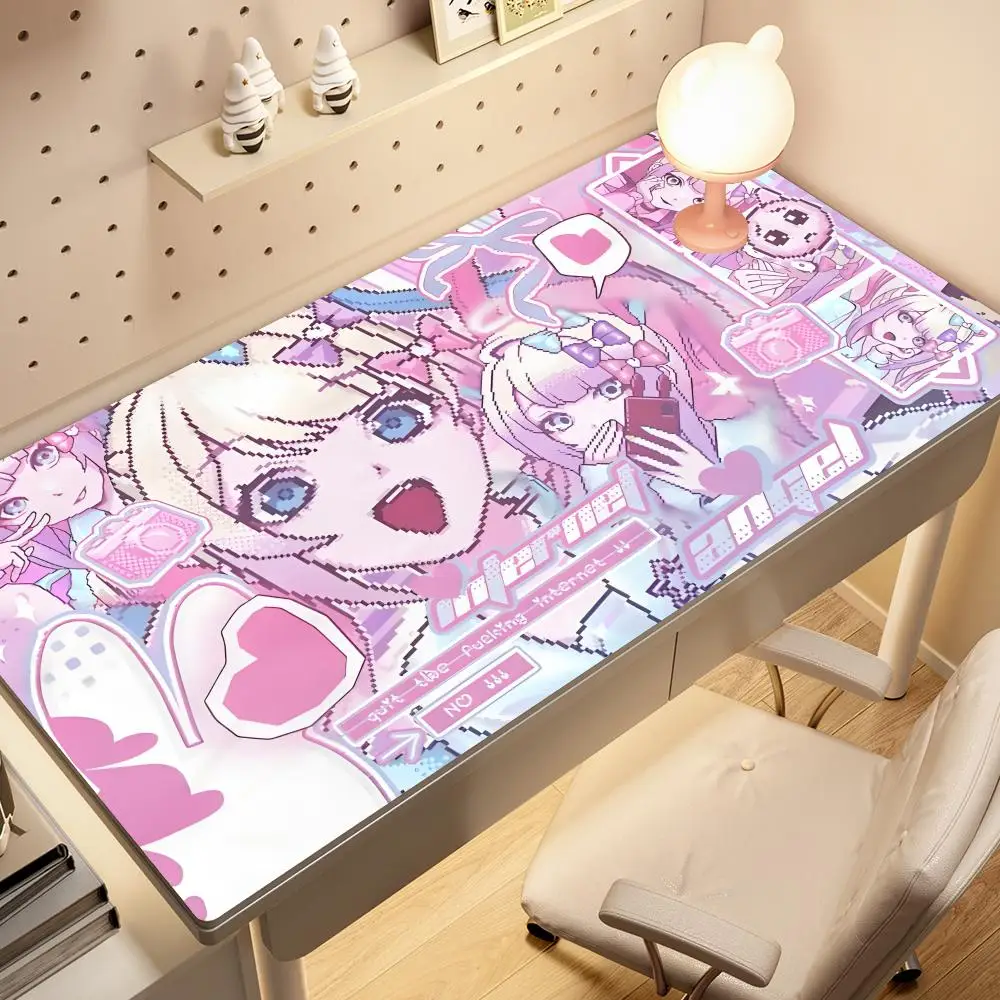 

Kawaii Anime Girl Large Size Non-slip Rubber Mouse pad XXL Computer Gaming accessories Keyboard Desktop Decorate Mat for Offices