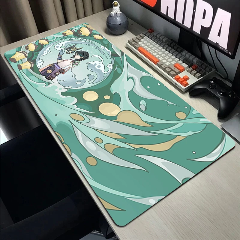 Genshin Impact Mouse Pad Anime Mousepad Laptop Office Gaming Carpets Notebook Play Mats Natural Rubber Table Pads Gamer Desk Mat