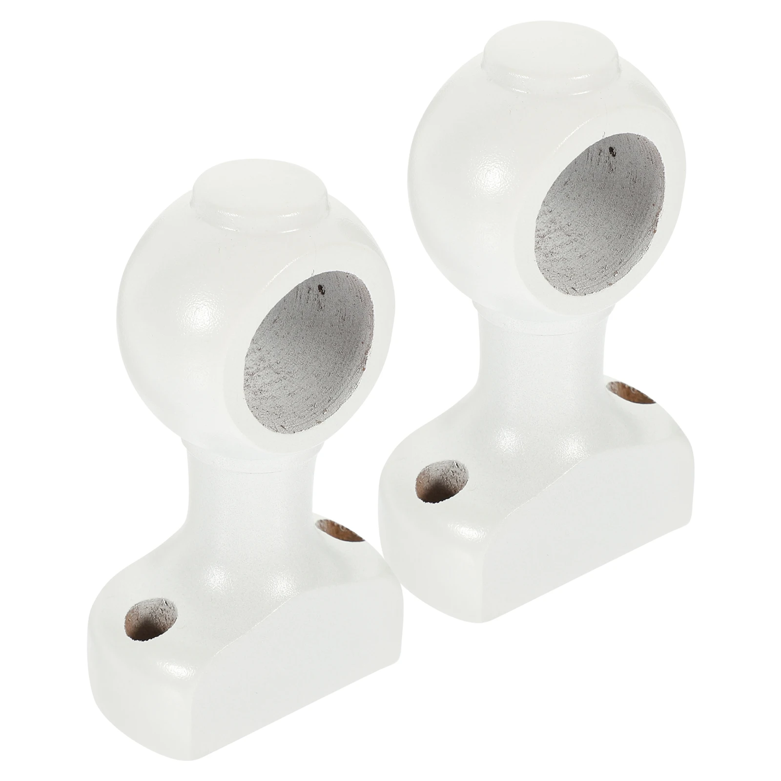 

2pcs White 28mm Wooden Curtain Rod Brackets Holders for Wall Easy Install Hardware Accessories Window Curtains Drapery