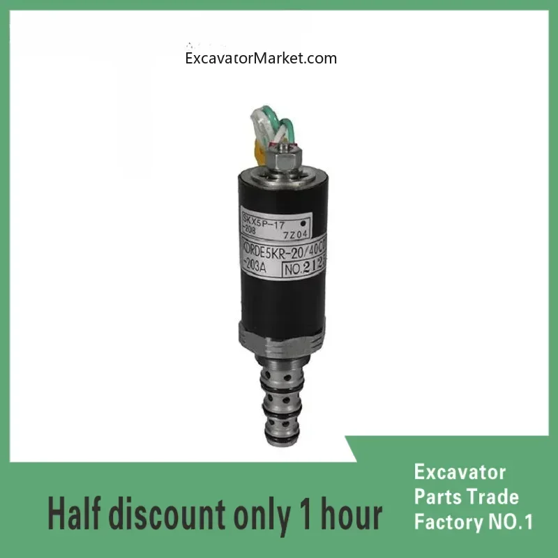 Excavator Accessories DRDE5KR-20/40C07-203A SY135/335 KSKX5P-17-208 NO.2125 SOLENOID VALVE Hydraulic Pump Solenoid