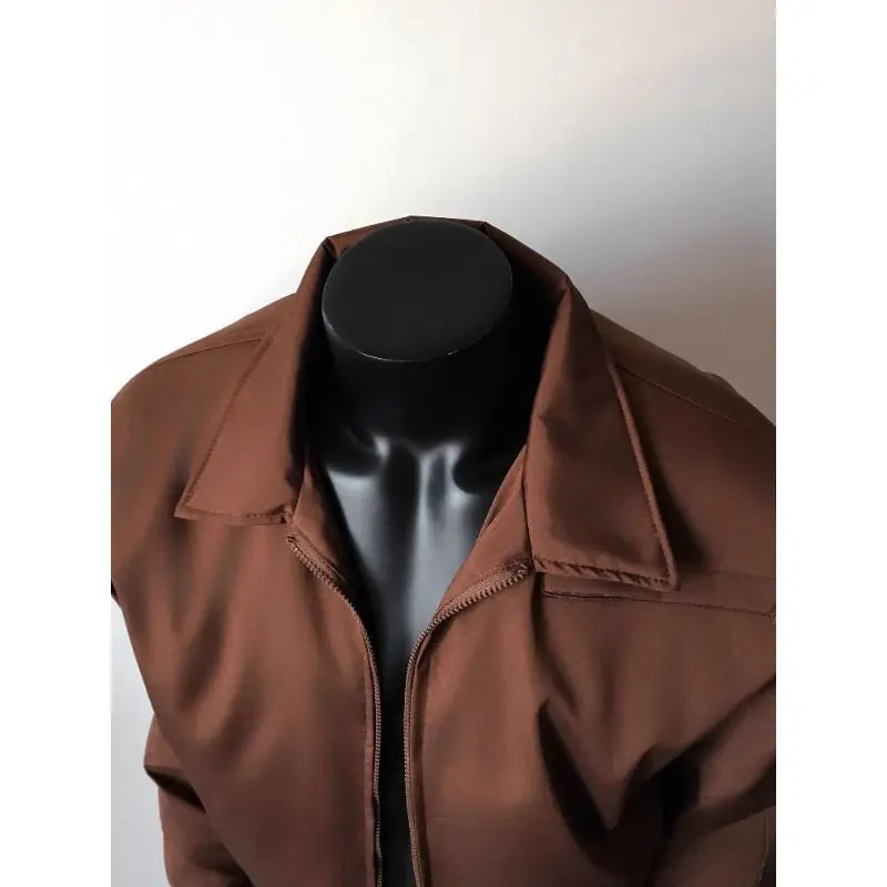 الأعمال عارضة سترة البدلة الخارجية معطف جديد الرجال في منتصف العمر وكبار السن الوقوف طوق زائد حجم الربيع والخريف