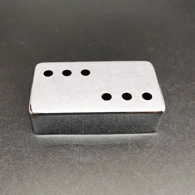 2Pcs 3+3 Brass 70x39mm Pickup Covers /Lid/Shell/Top 6 Holes for Electric Guitar Humbucker Covers 50/52MM Chrome/Gold/Black