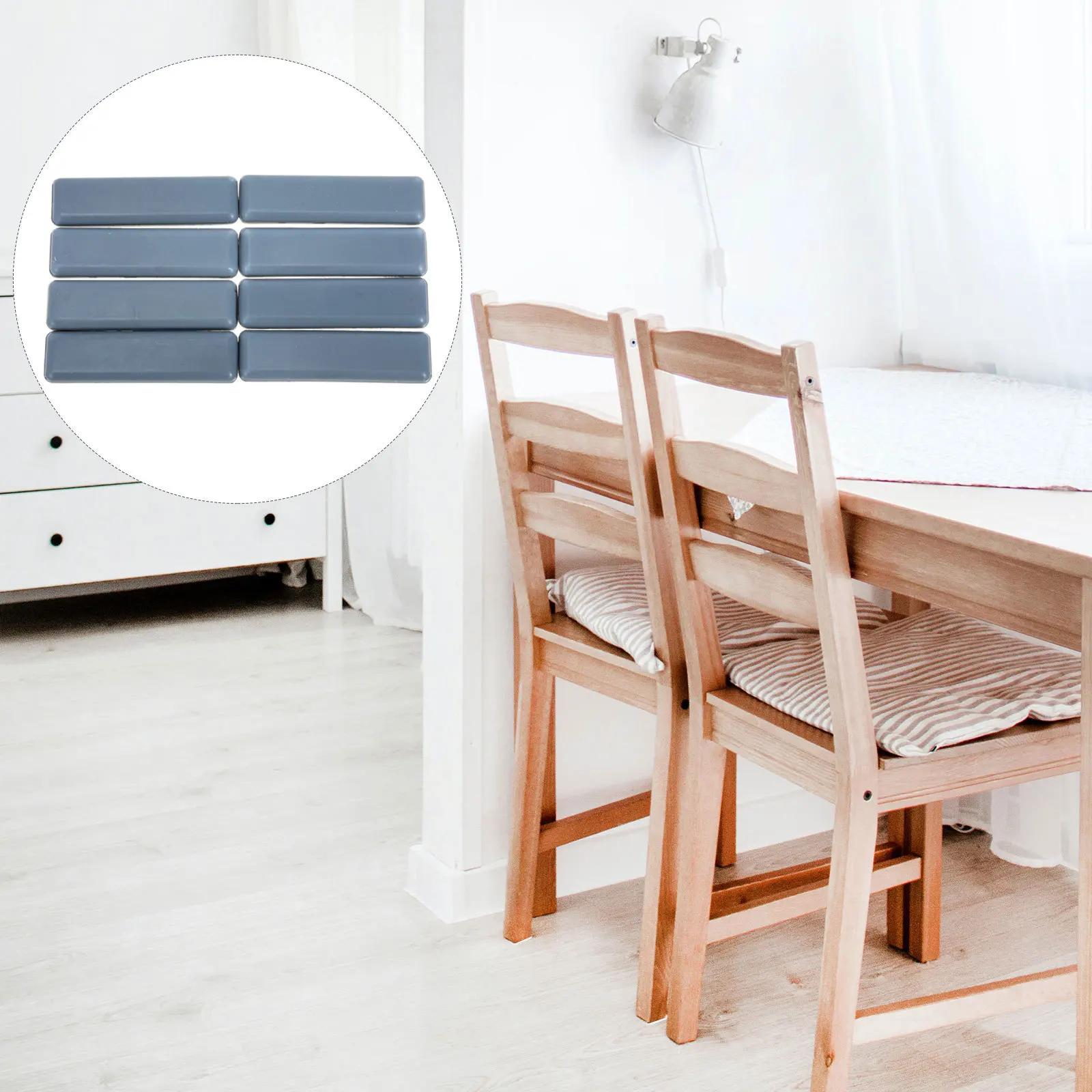 

8Pcs Anti-Slip Furniture Feet Pads Professional Protection Noise Reduction Floor Mats for Tables Chairs Home Office Hotel