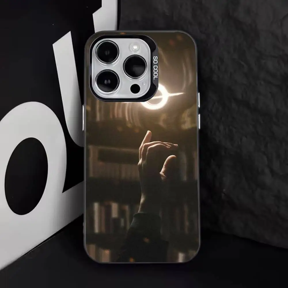 F-Film I-Interstellar映画 iPhone 17、16、15、14、13、12、11、Pro、Max、Plus、E、Air、Mini用 ブラックTPUカバー