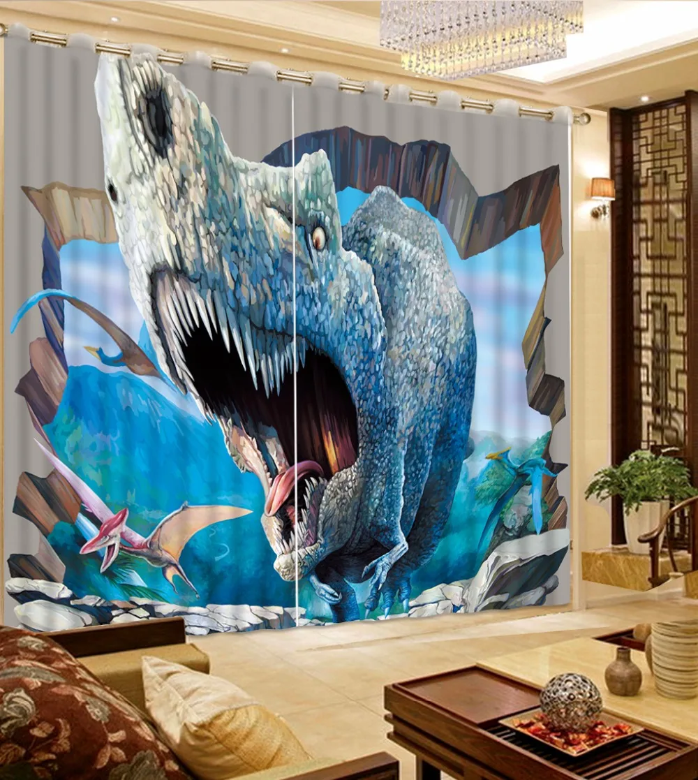 3D Curtain Fashion Customized Cartoon Anime Dragon Curtains For Living Room Curtain Blackout Bathroom Shower Curtain