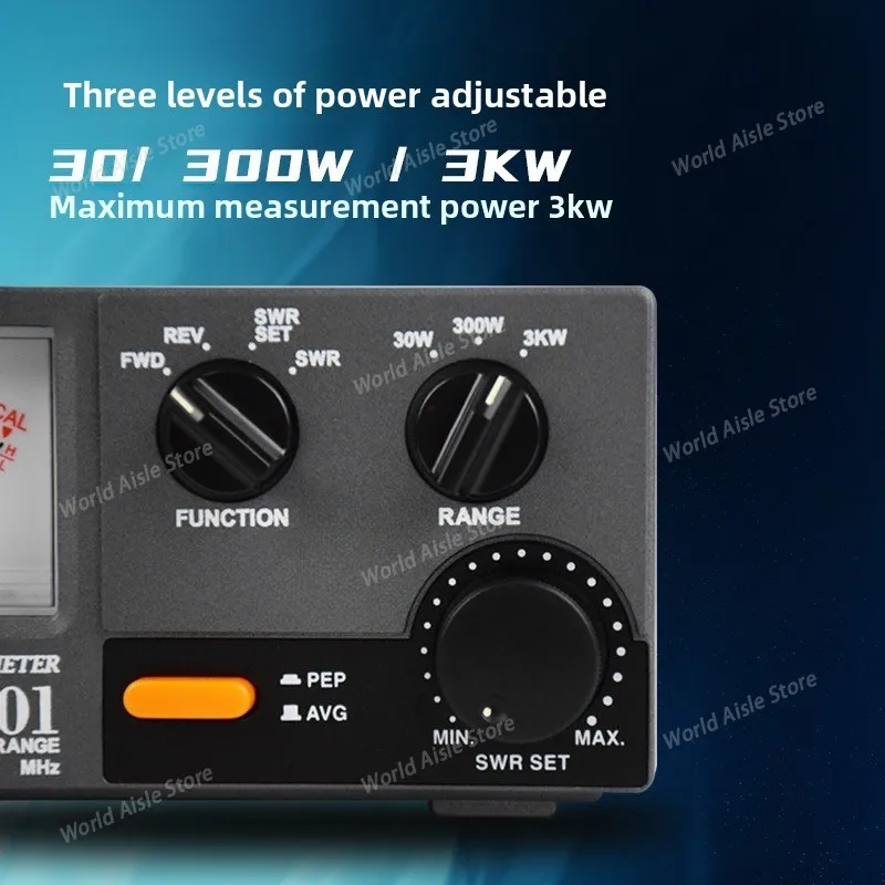 For RS-101 1.6-60 MHZ 3KW Shortwave Standing Wave Power Meter HF Pointer Instrument - view 4