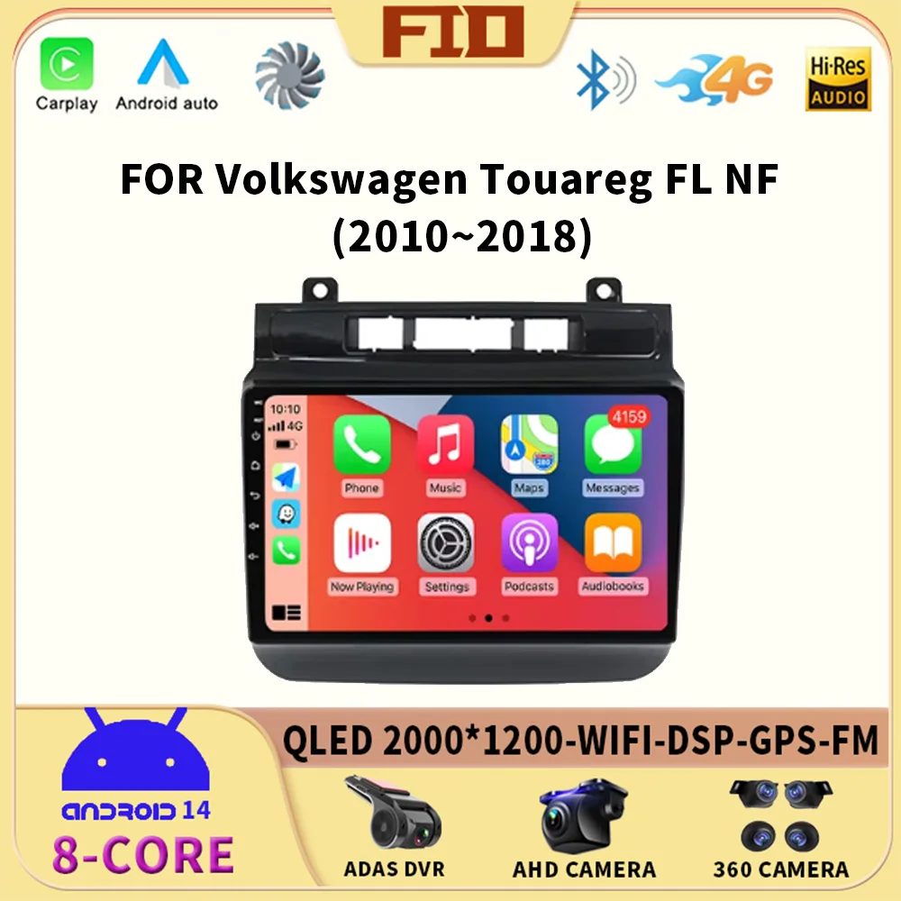 

Android 14 For Volkswagen Touareg FL NF 2010 - 2018 Multimedia Car Monitor Lettore Autoradio Player Navigation GPS Stereo Radio