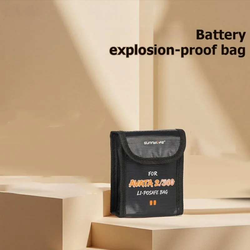 Super Sale Sunnylife Portable Explosion Proof Battery Bag for DJI AVATA 2/360 Holds 2 Battery Bag Fireproof Safety Lipo Battery