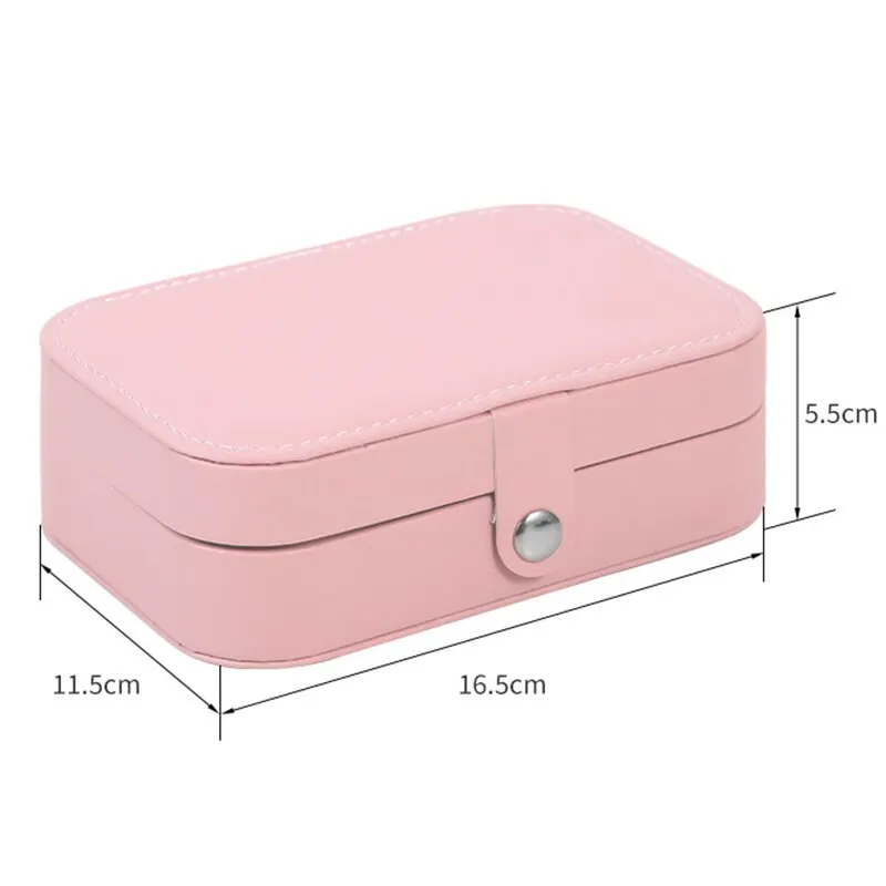 Portable Travel Jewelry Box Necklace Earrings Ring Jewelry Organizer Display Pu Leather Storage Large Capacity Jewelry Case