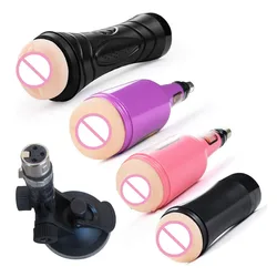 3XLR Sex Machine Attachment Masturbation Cup Realistic Vagina Anal Oral Sucker Sex Toys For Male Masturbator